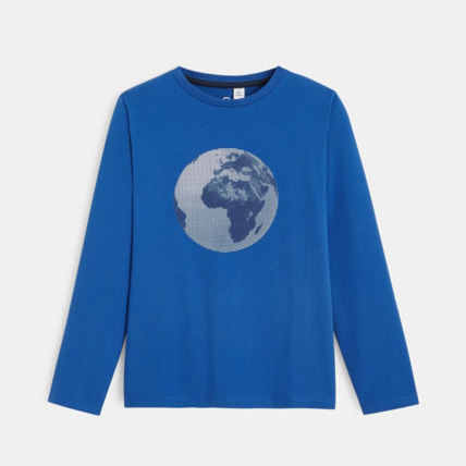Avis T-shirt coton bio à motif planète bleu garçon OKAIDI 2