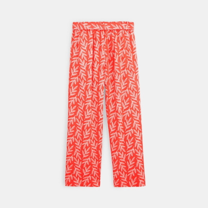 Avis Pantalon large imprimé rouge fille OKAIDI 2