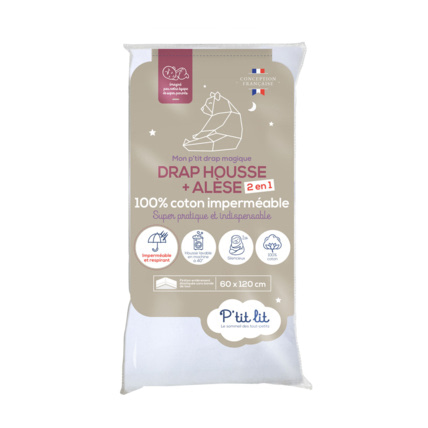 Avis Drap housse blanc 60x120 cm PTIT LIT 1