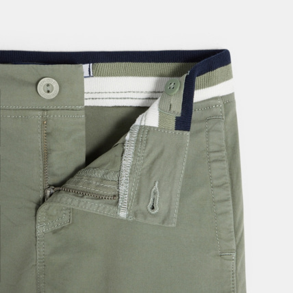Avis Bermuda slim en toile vert garçon OKAIDI 2