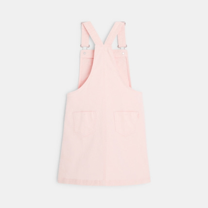 Avis Robe salopette en toile unie rose fille OKAIDI 2