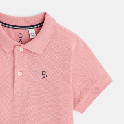 Avis Polo en coton piqué rose garçon OKAIDI 2