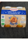 avis BIO BONNE NUIT Carotte des Landes Butternut riz de Camargue 200 g dès 8 mois par Laura