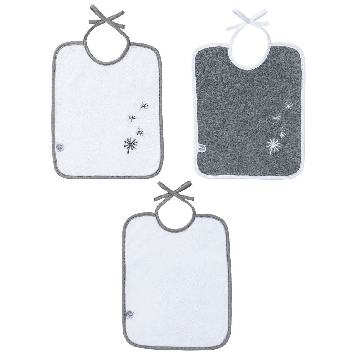 Lot de 3 bavoirs bio Jeune Pousse - naissance