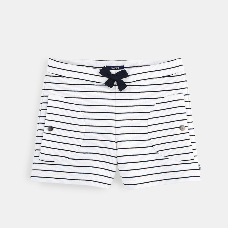 Short marin chic bleu fille