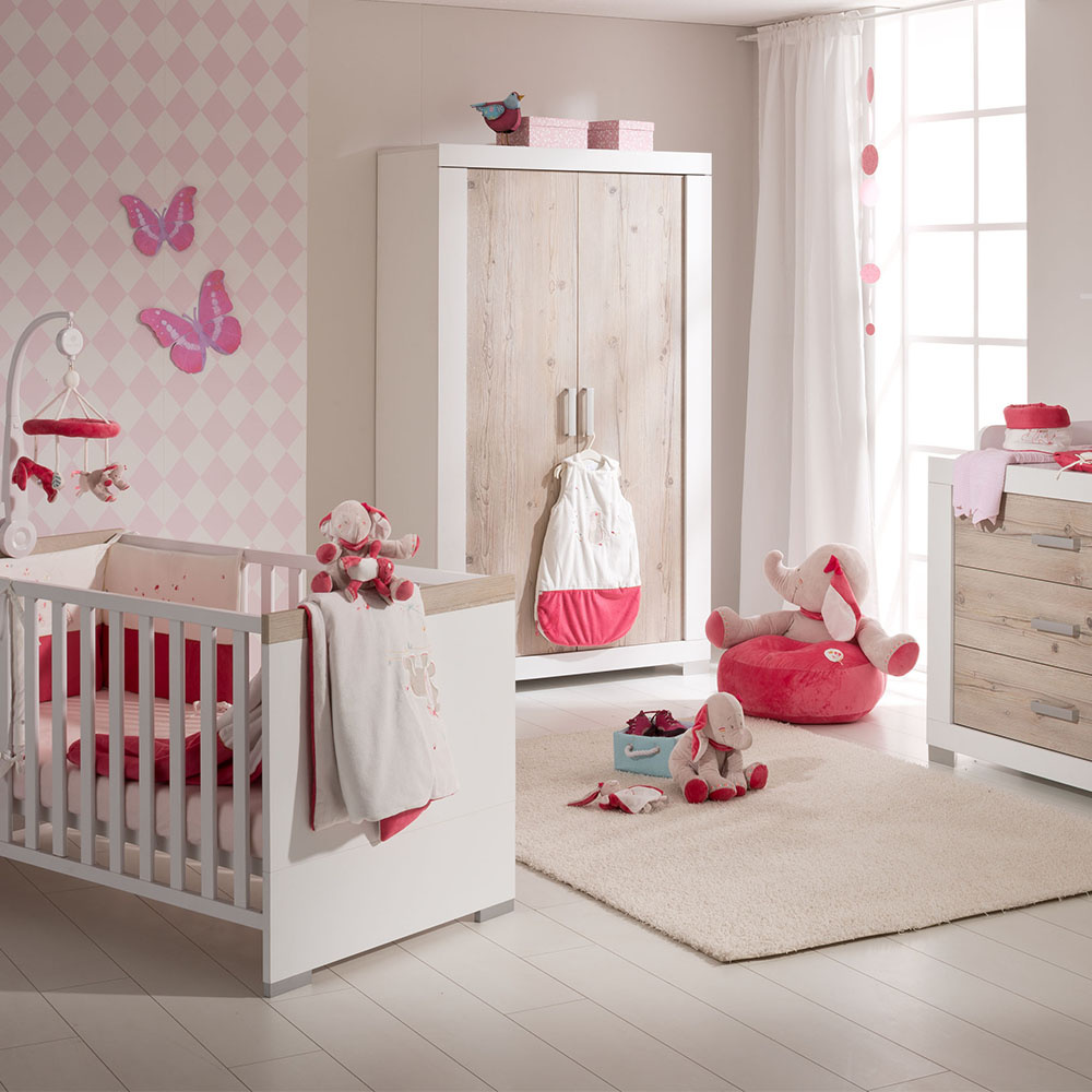 Lit 70x140 cm + commode + armoire Ayden