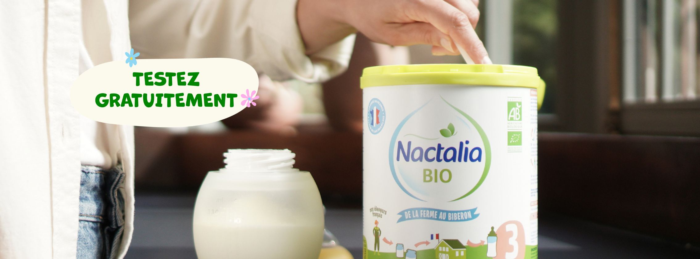 Baby Test Lait bio infantile 3ème âge Nactalia BIO