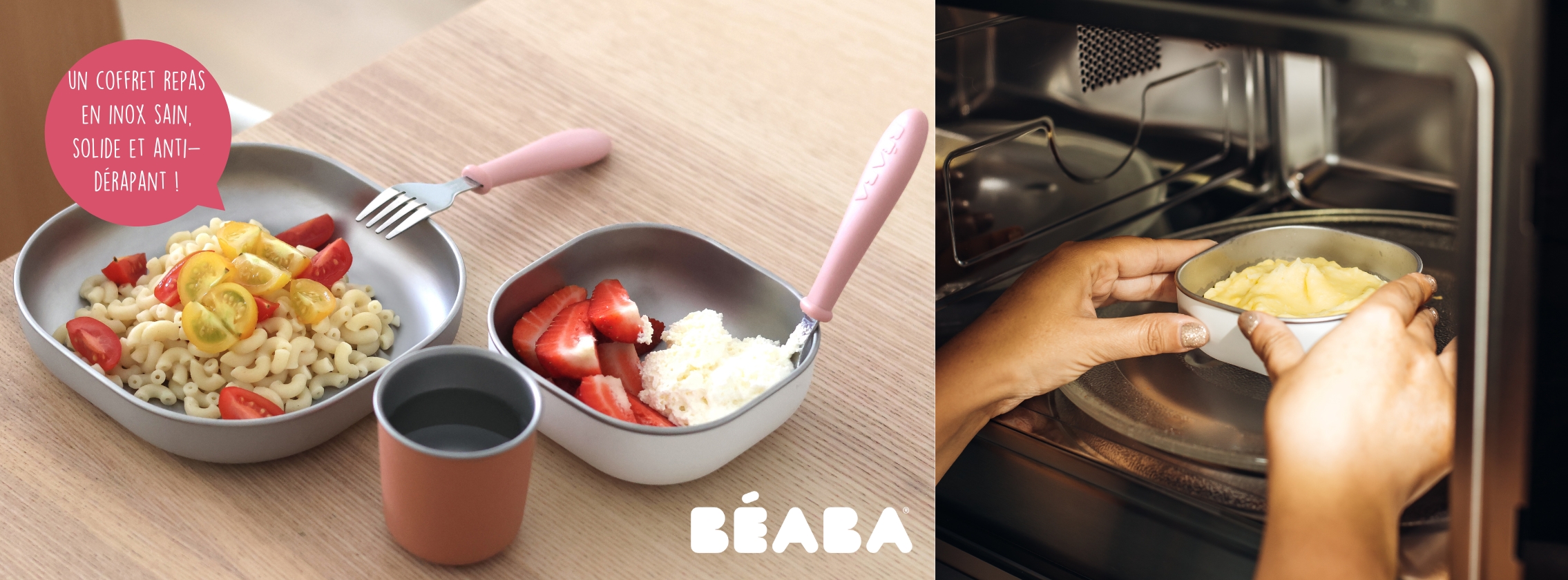 Baby Test Coffret repas inox BÉABA