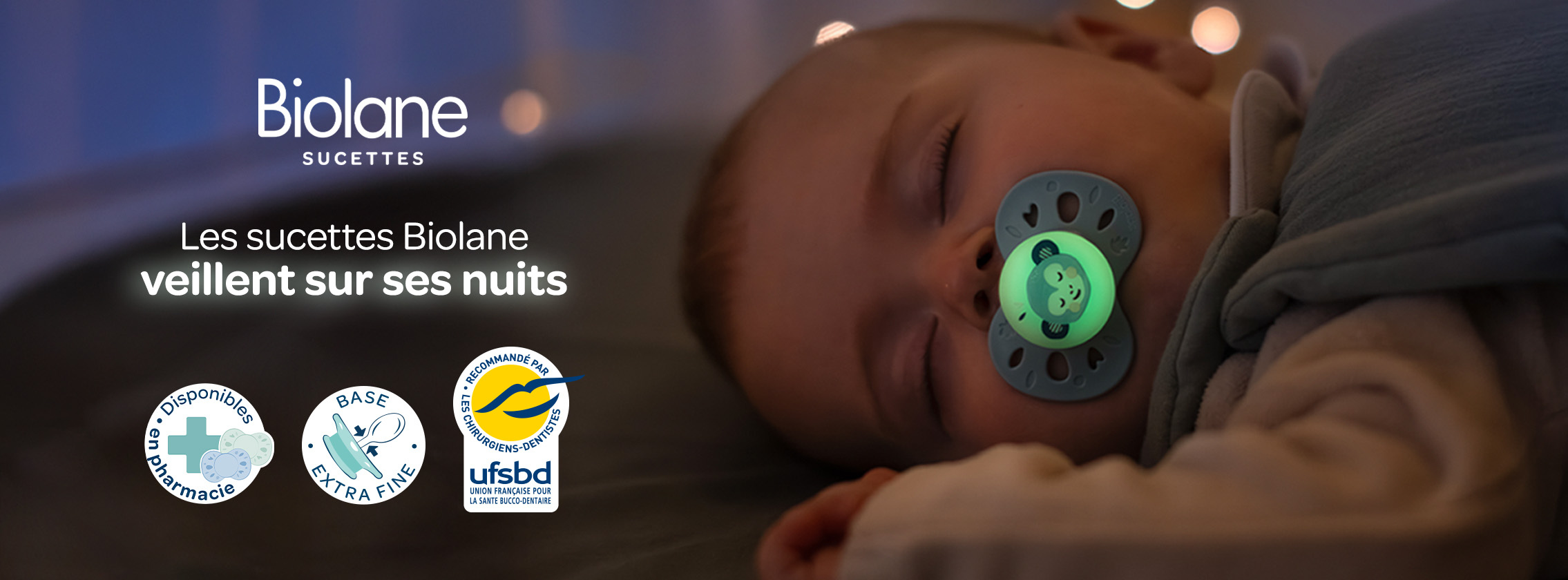 Baby Test Sucettes Anatomiques Nuit Biolane