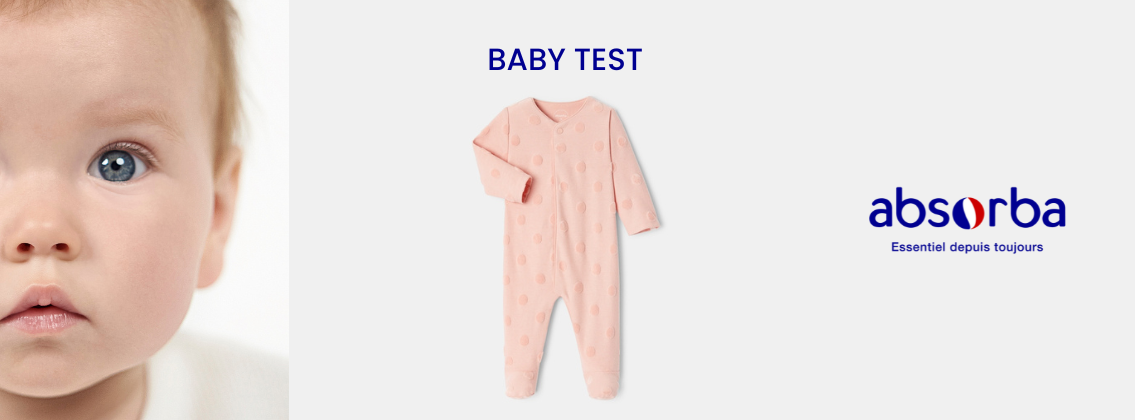 Baby Test Dors-bien en velours dévoré rose naissance ABSORBA
