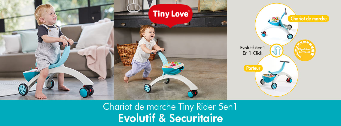 Baby Test Chariot de marche évolutif Tiny Rider 5-en-1 TINY LOVE