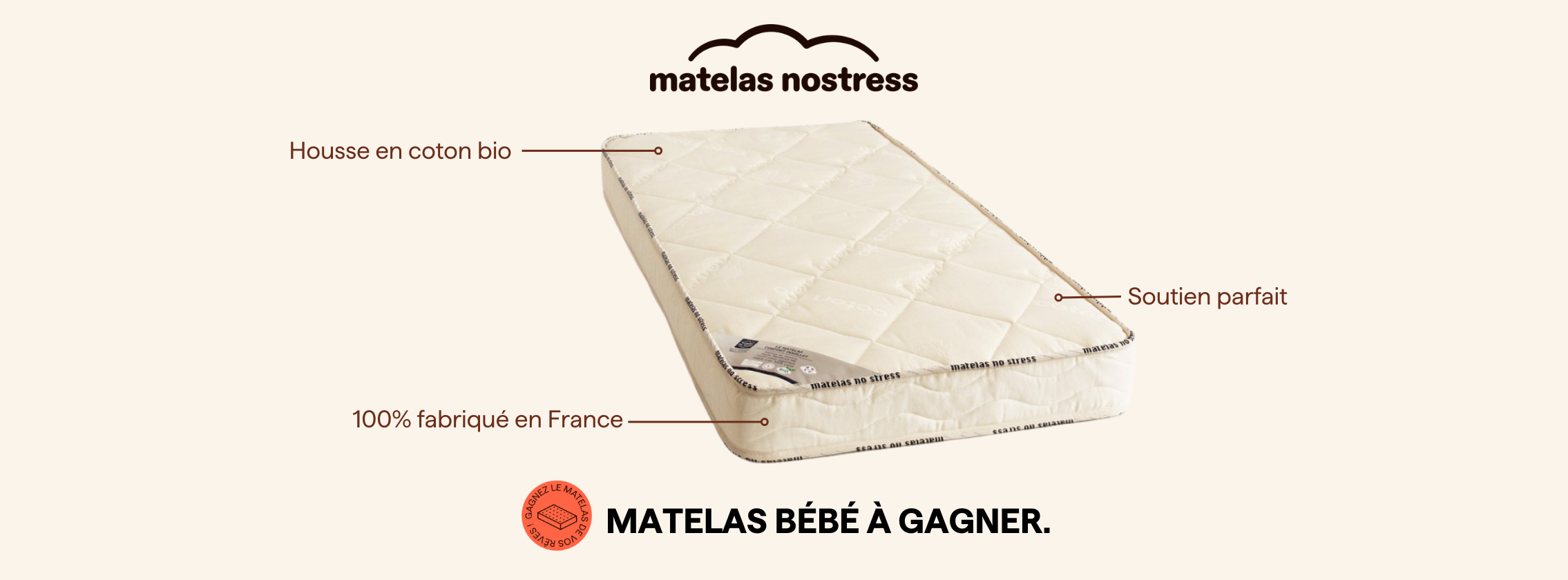 Baby Test Matelas Climatisé Bio Matelas No Stress