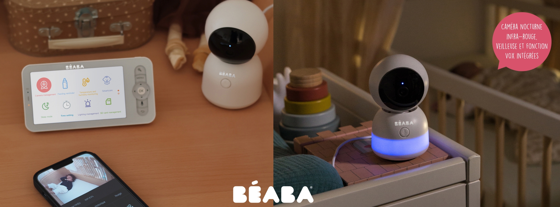 Baby Test Écoute bébé vidéo Zen Night Light BÉABA