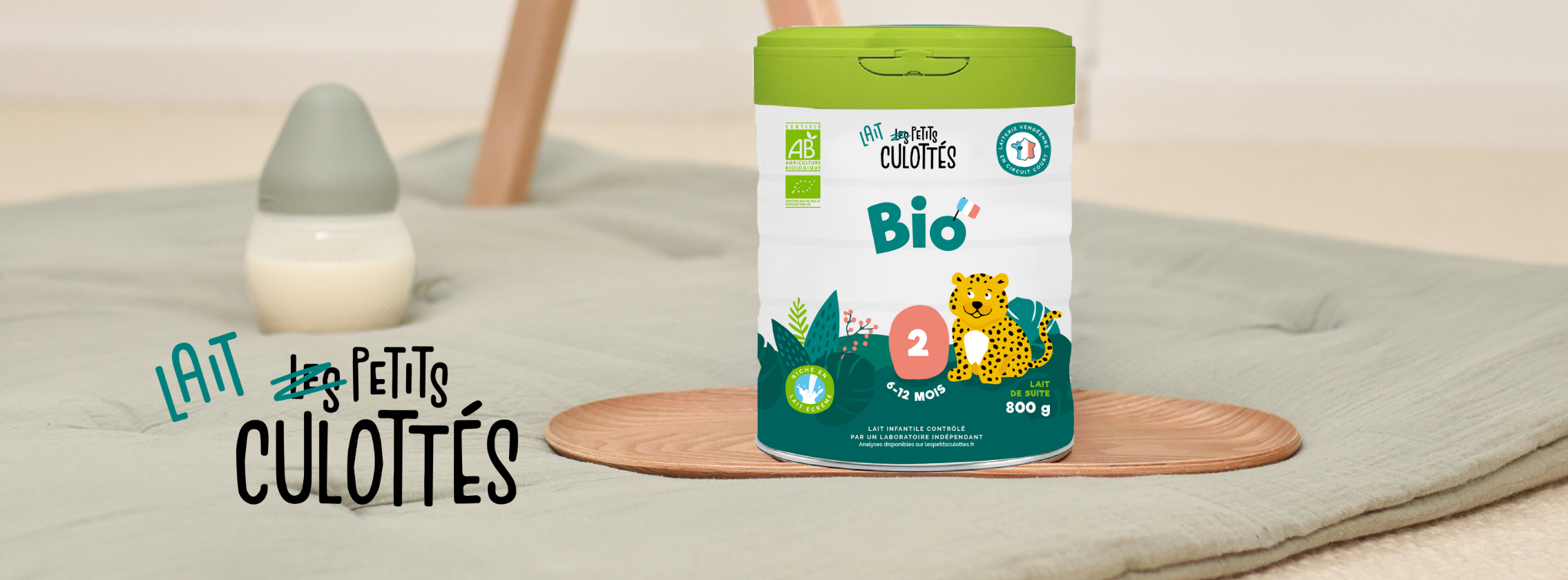 Baby Test Lait de suite 2ème âge Bio de 6 à 12 mois Les Petits Culottés