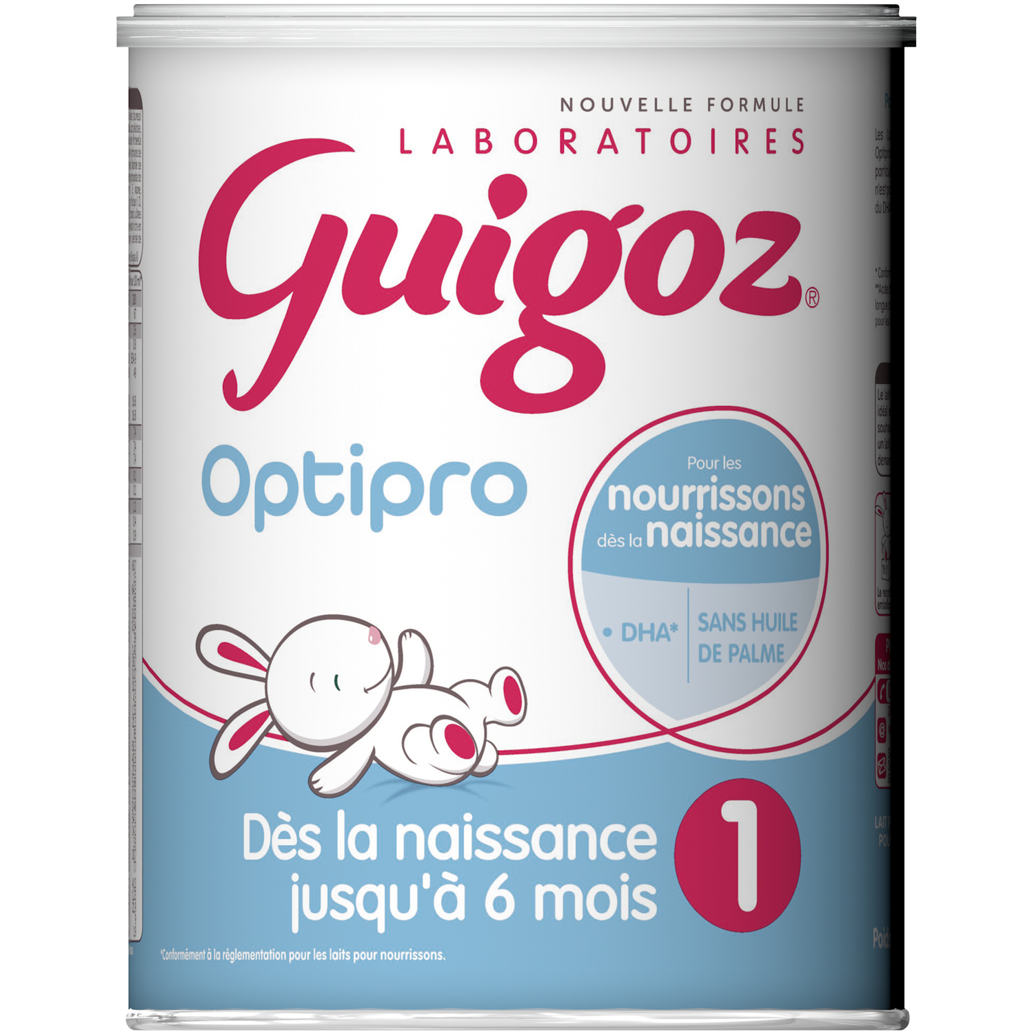 Lait En Poudre Guigoz Optipro 1 - 1er Âge (0-6 Mois) - Boîte De 830g - Avec DHA